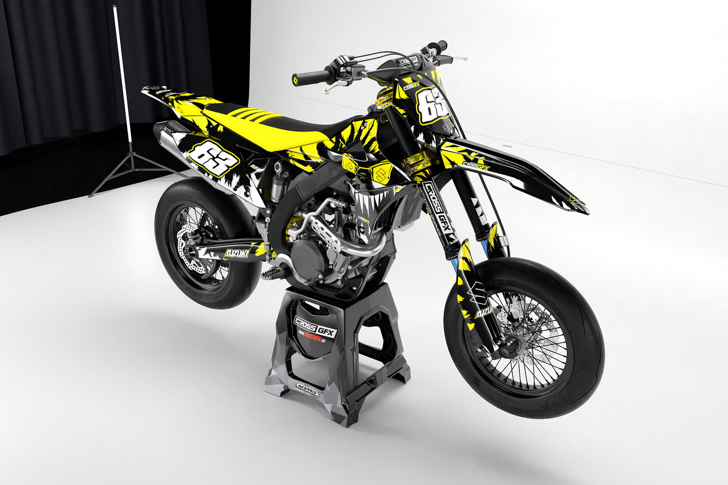 Suzuki Dirt Bike Sticker Kit 'Roar' Black Promo Picture