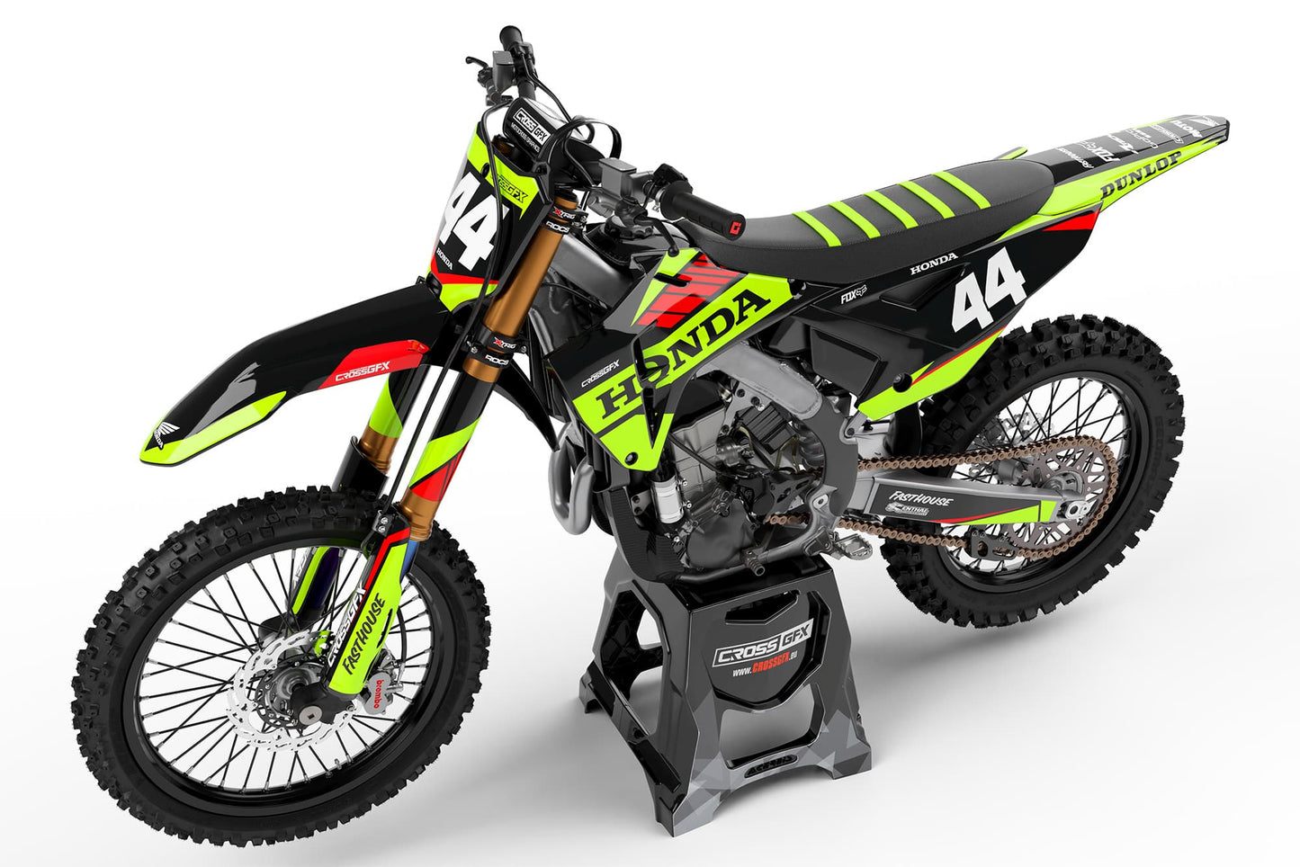 Honda Off-Road Graphics Kit 'Blitz' Fluo Left Side