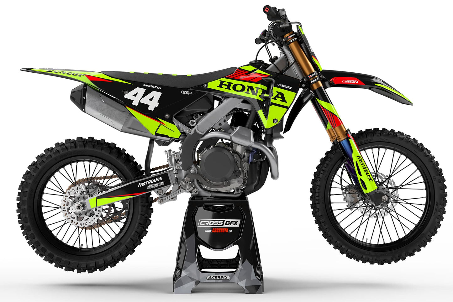 Honda Off-Road Graphics Kit 'Blitz' Fluo Side View