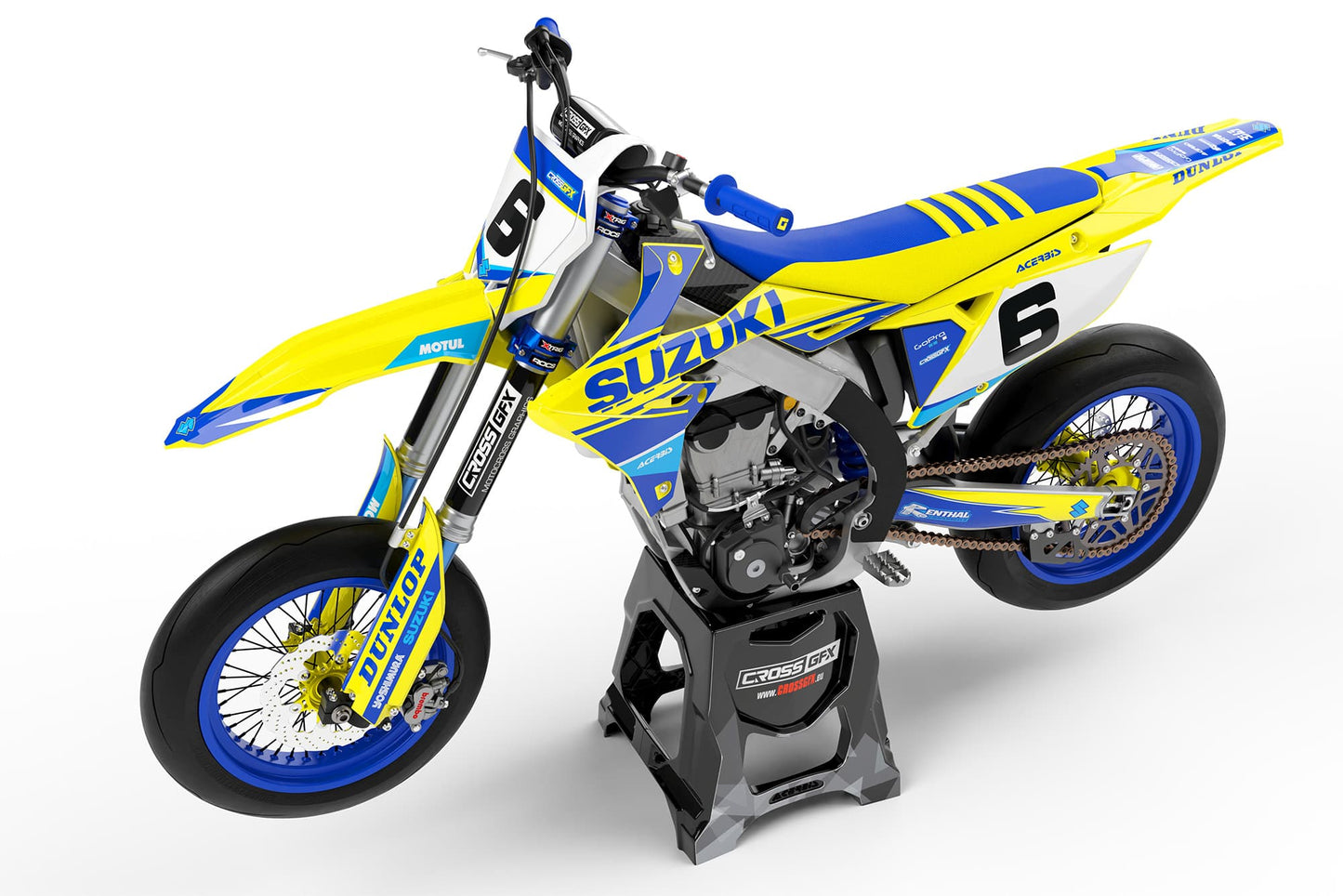Suzuki MX Semi-Custom Graphics Kit 'Standard' Blue Left View