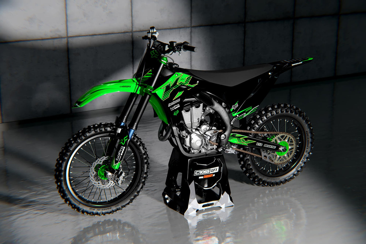 Motocross 'PEAK' Green Graphics for Kawasaki Promo Picture