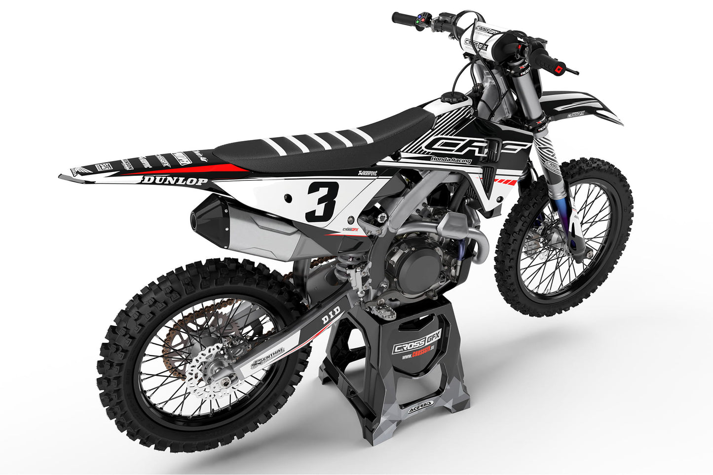 Semi-Custom Sticker Kit 'Force' White Rear View