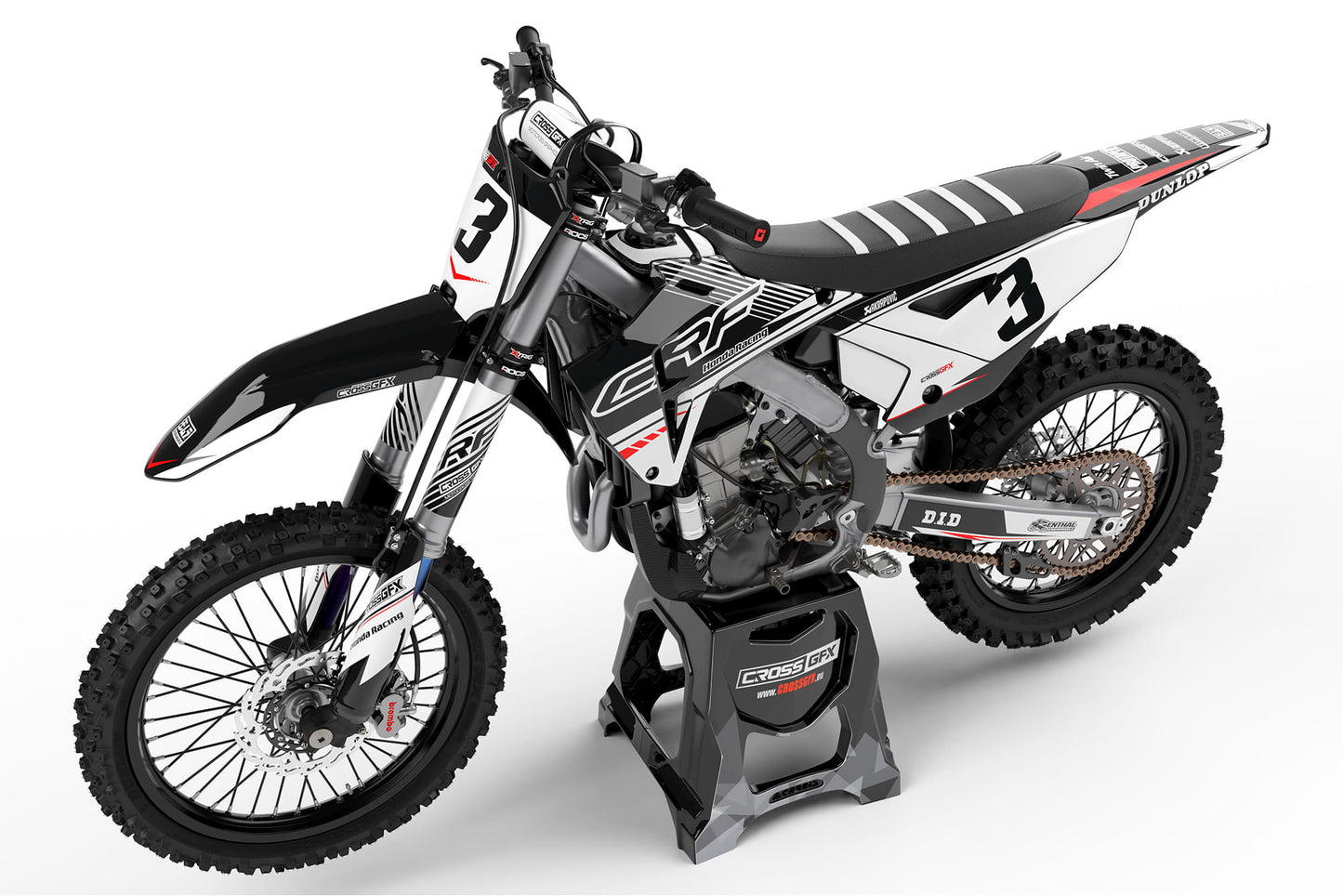 Semi-Custom Sticker Kit 'Force' White Perspective View