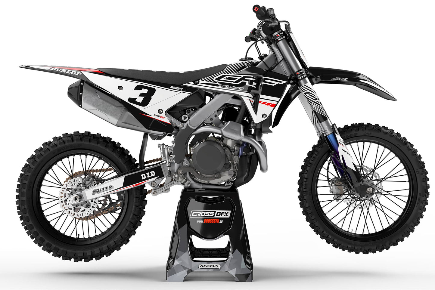 Semi-Custom Sticker Kit 'Force' White Side View