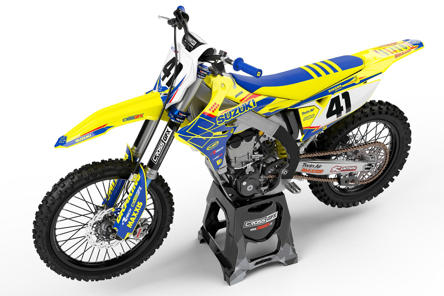 MX Graphics Kit for Suzuki 'Viper' Yellow Left View