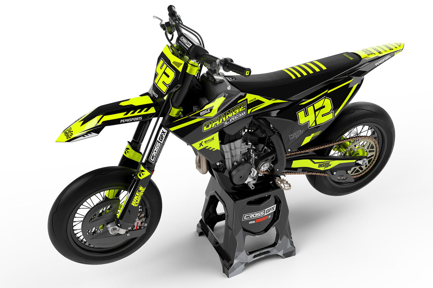 Dirt Bike Graphics Kit for KTM 'VOLT' Fluorescent Side View