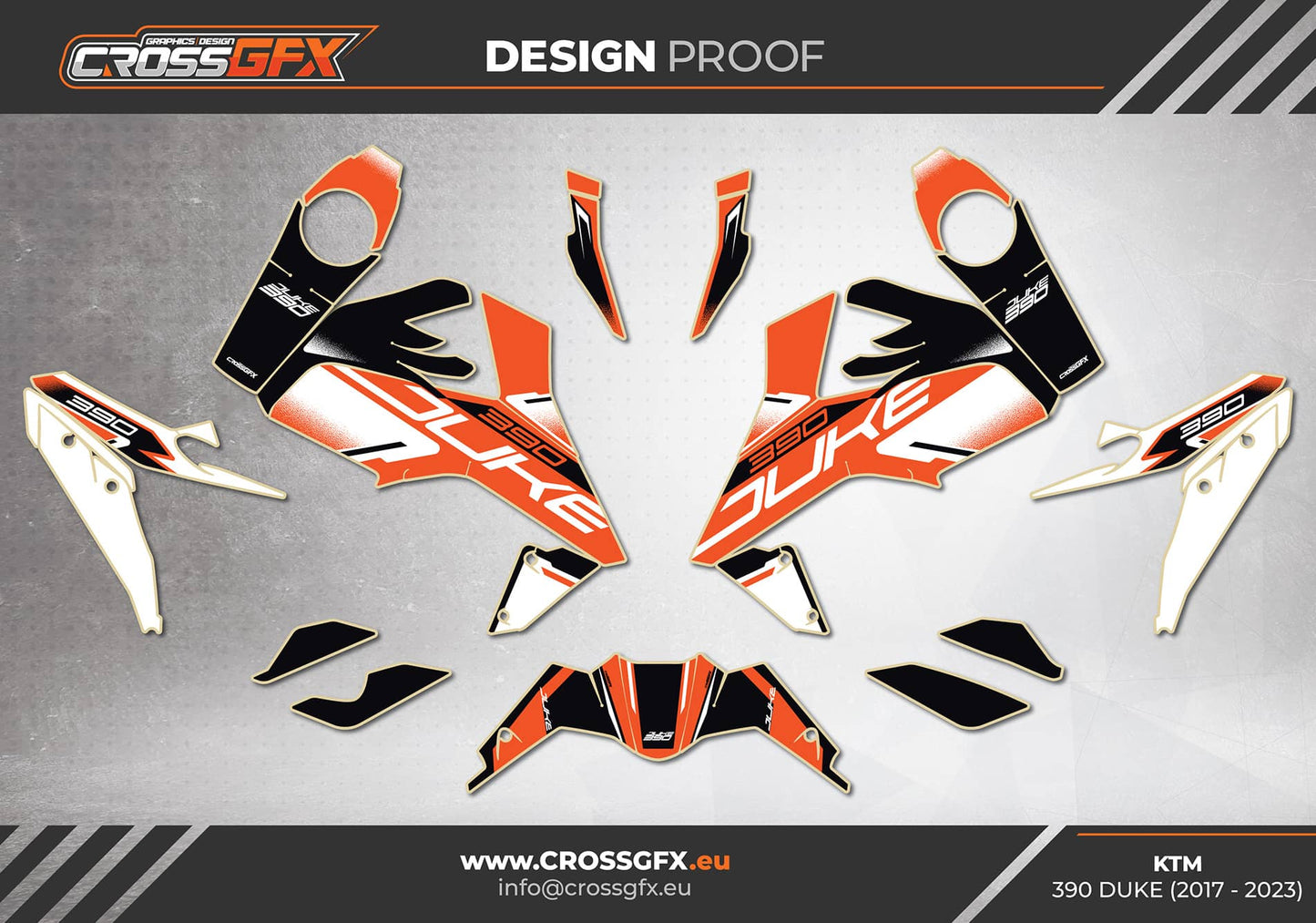 Picture proof of the complete Flow Orange decal sheet customers will receive upon ordering.
