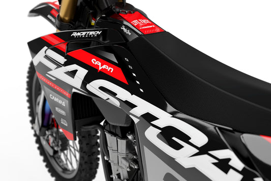 Promotional close-up of the Pulse Black semi-custom sticker kit details.