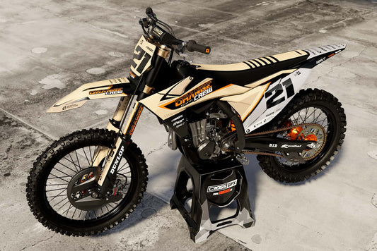 Promotional photo of the Orange Crew semi-custom sticker kit.