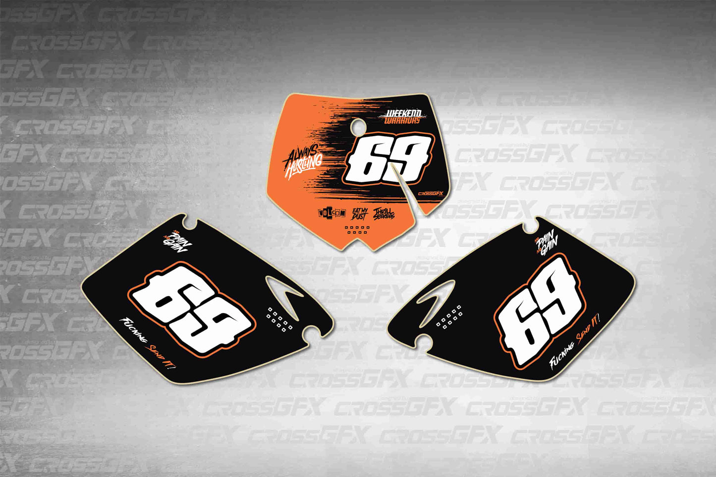 Savage Orange - KTM SX 1998-2000 Number Plate Decals