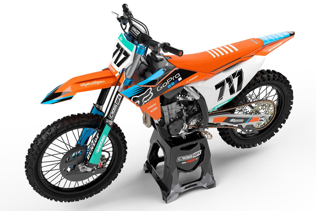 Motocross Graphics for KTM CORD Orange Left Side View