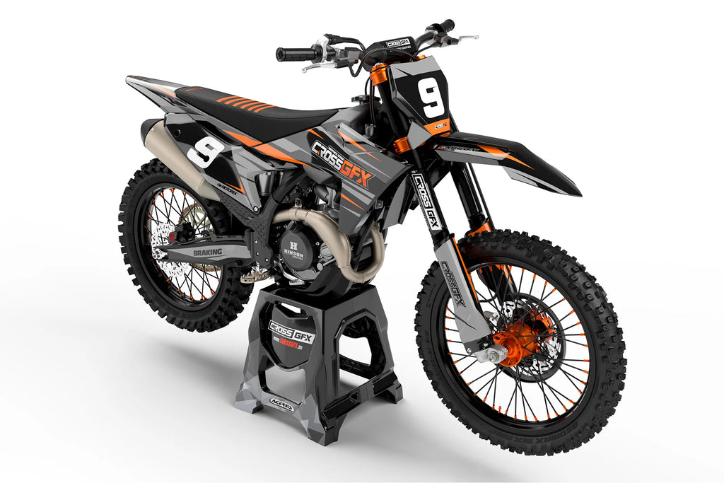 Motocross Graphics for KTM Apex Black Front View