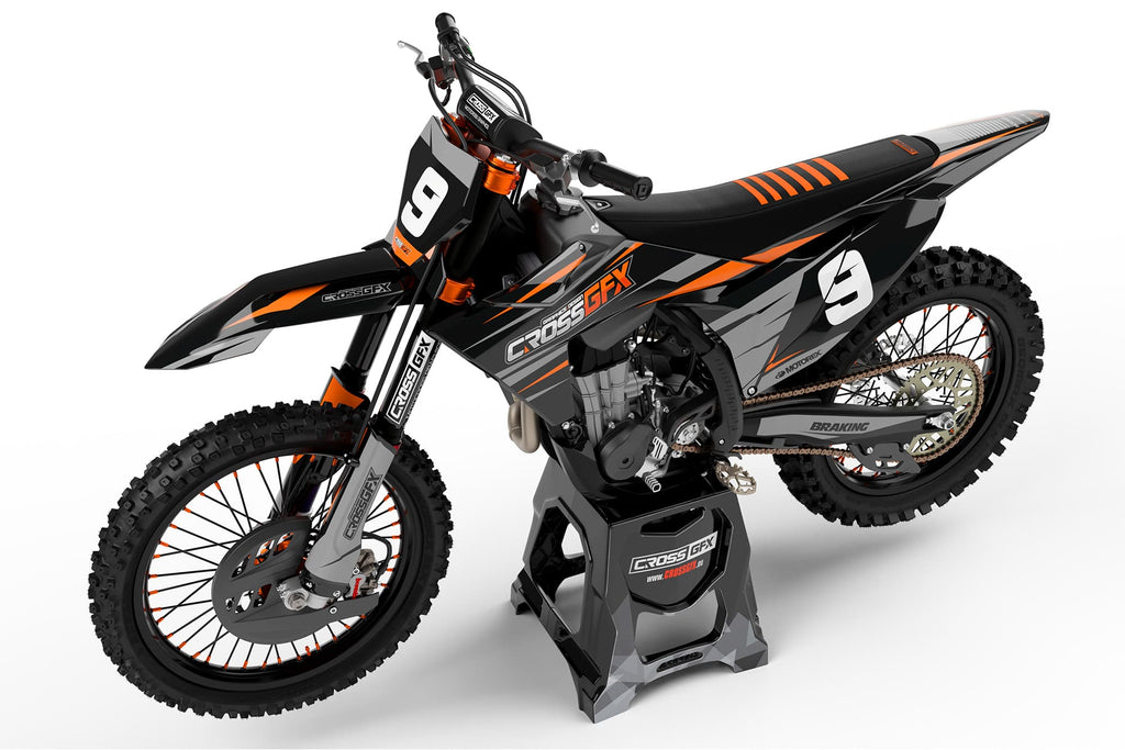 Motocross Graphics for KTM Apex Black Left View