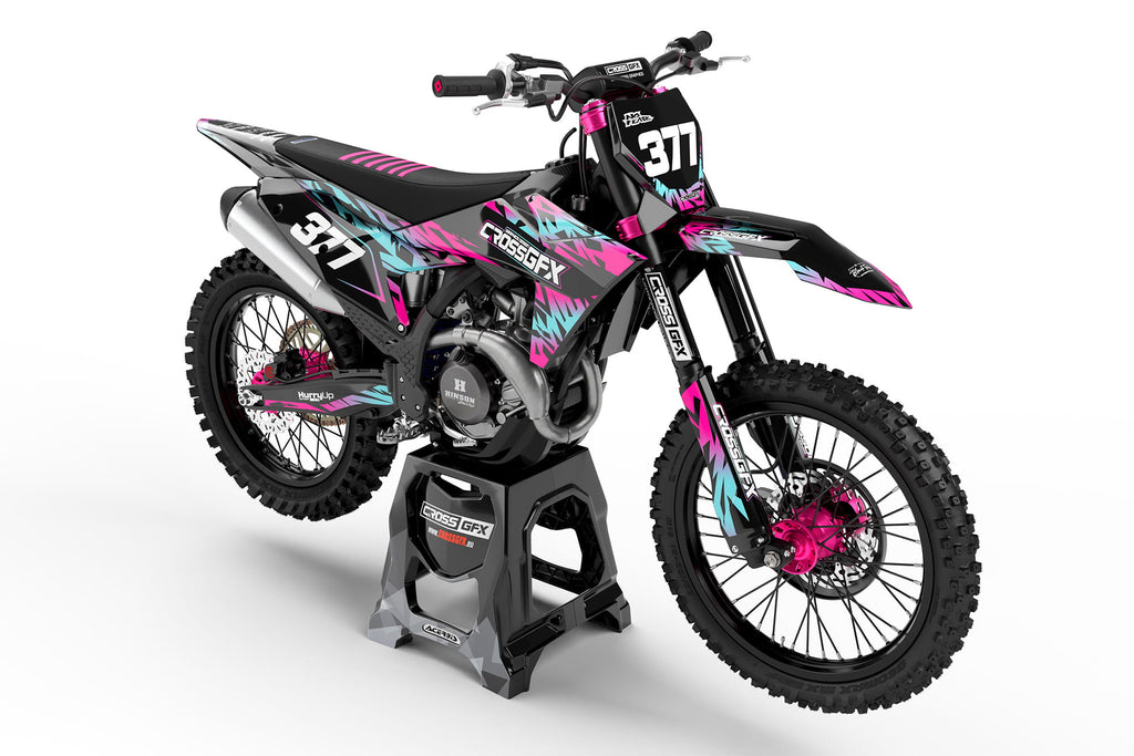 For KTM 50 SX Graphics Kit ELEMENT Black Front View