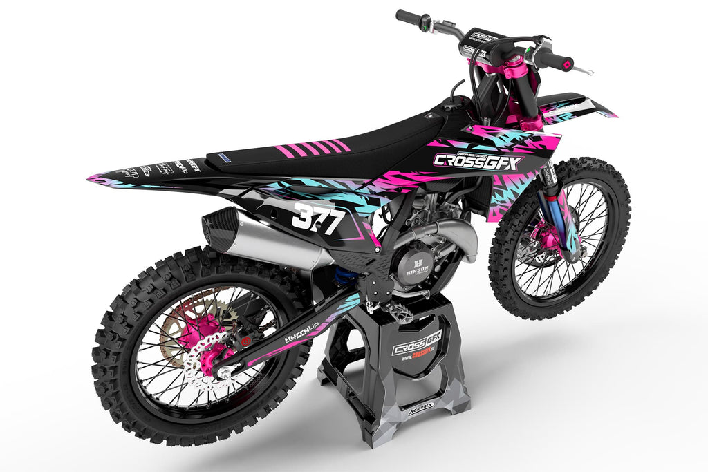 For KTM 50 SX Graphics Kit ELEMENT Black Tail View