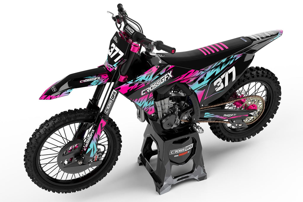 For KTM 50 SX Graphics Kit ELEMENT Black Side View