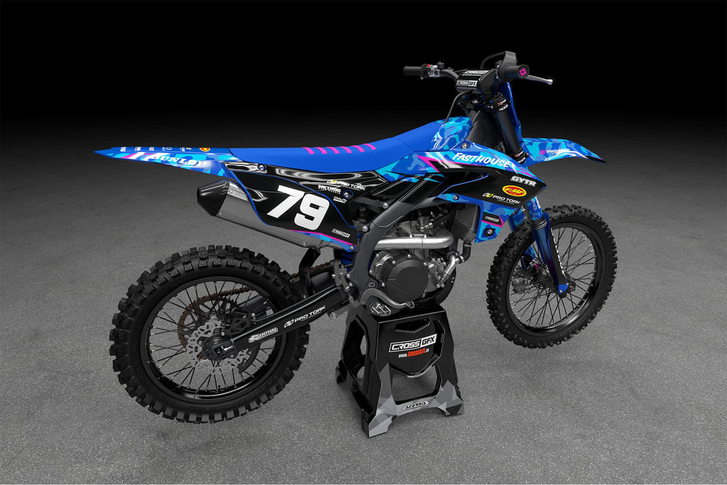 MX Dirt Bike Graphics Kit 'Apache' Pink Promo View