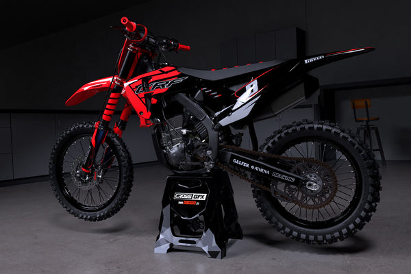 Honda CRF 250 F Graphics Kit 'Crisp' Red Promo View