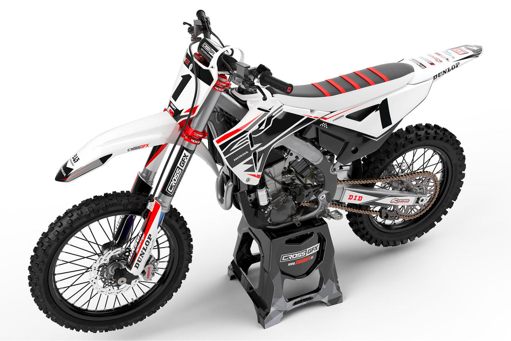Honda MX Graphics Kit 'Surge' Black Perspective View