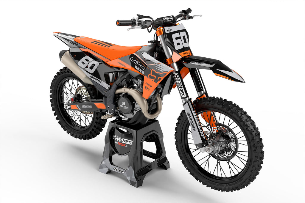 For KTM Dirt Bike Graphics Kit CORD Black Front View