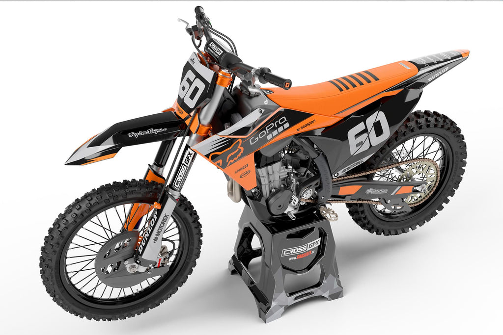 For KTM Dirt Bike Graphics Kit CORD Black Left View