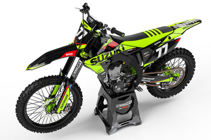 Suzuki Personalized Graphics Kit 'Blitz' Fluorescent Side View