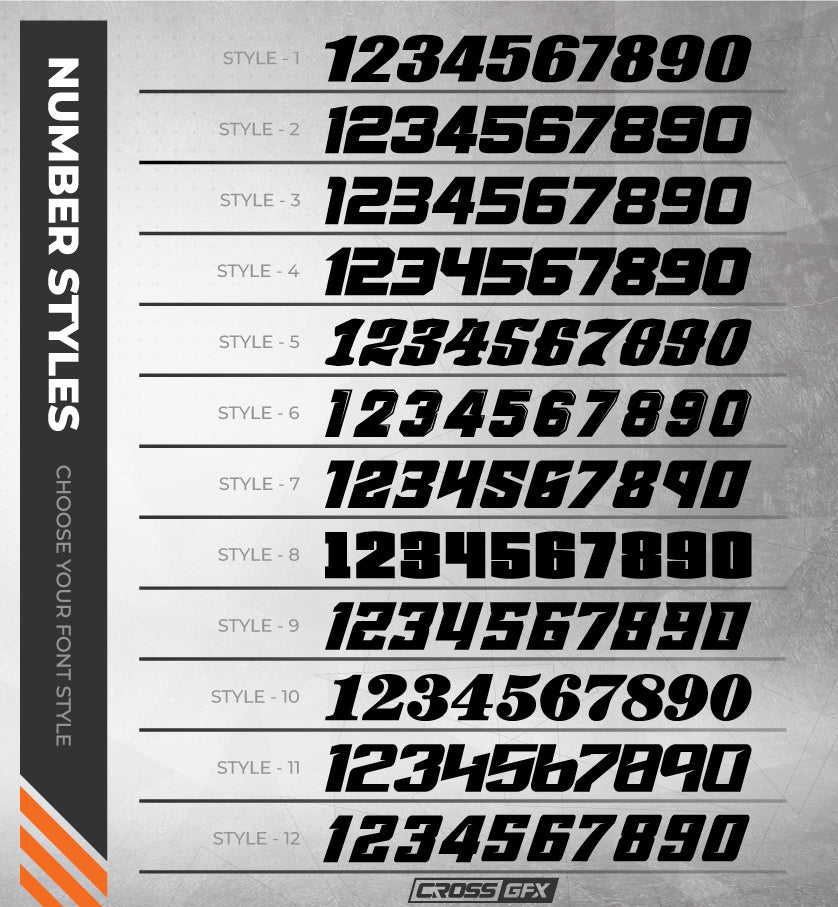 CrossGFX Number Styles for Graphics