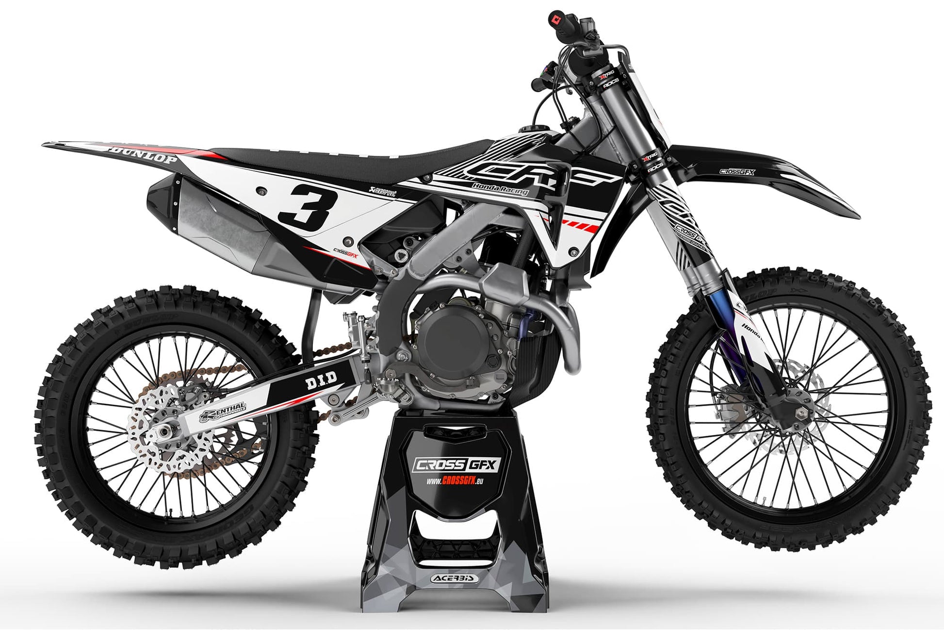 Semi-Custom Sticker Kit 'Force' White Side View