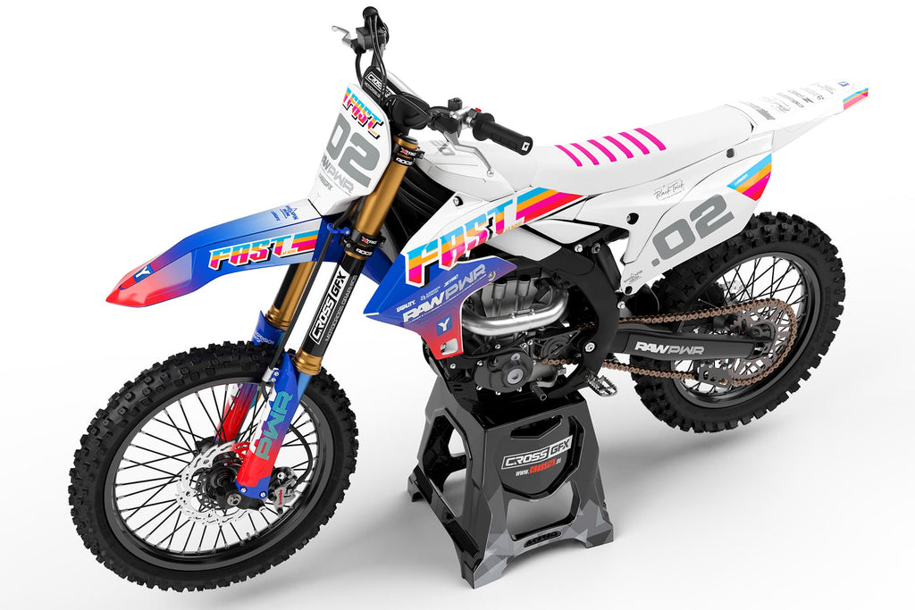Motocross Graphics Kit Yamaha MX 'Sunshine' White Left Side