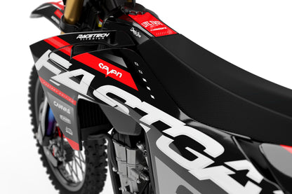 Promotional close-up of the Pulse Black semi-custom sticker kit details.