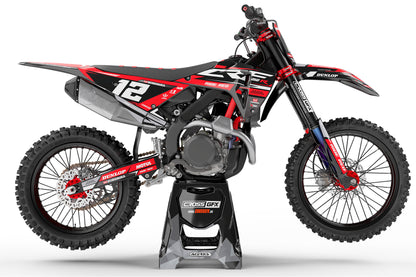 Side View of Honda with Blaze Red graphics kit