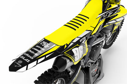 Promotional close-up of the Proline Yellow semi-custom sticker kit details.