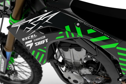 Promotional close-up of the Culture Green semi-custom sticker kit details.