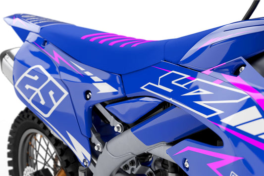 Promotional close-up of the Stroke Pink semi-custom sticker kit details.