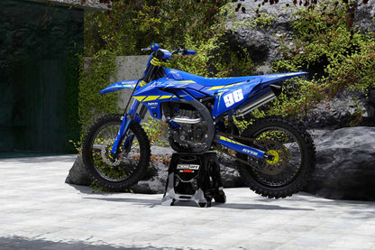 Promotional close-up of the Proline Blue semi-custom sticker kit details.