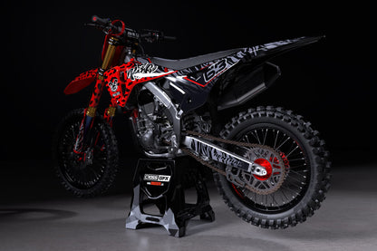 Promotional photo of the Red Panther semi-custom sticker kit details.